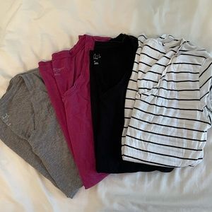 Bundle of maternity t-shirts.